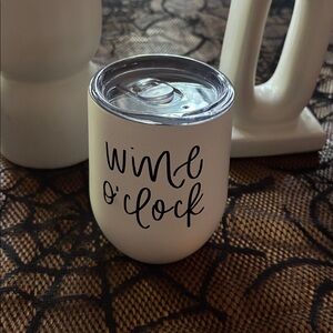 NWT White Wine Tumbler with Lid